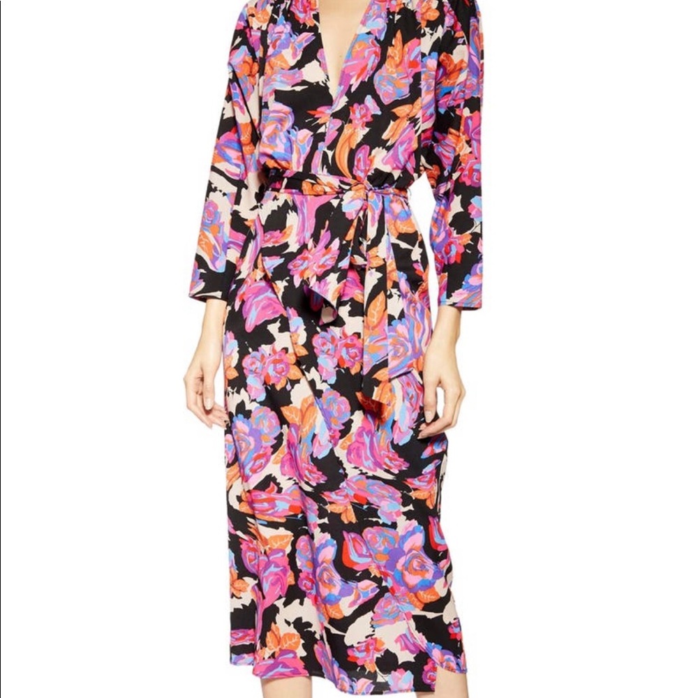 Top shop belted v neck wrap dress